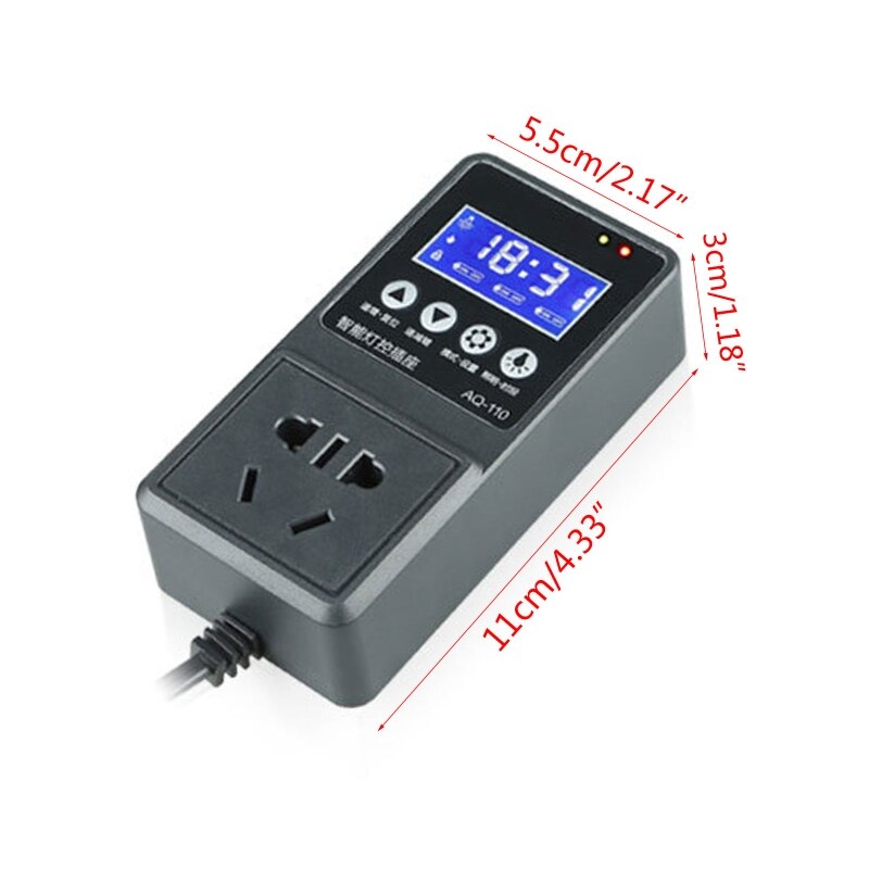 Aquarium Smart Tijdschakelaar Socket Fish Tank Light Controller Dimmer Modulator 449C