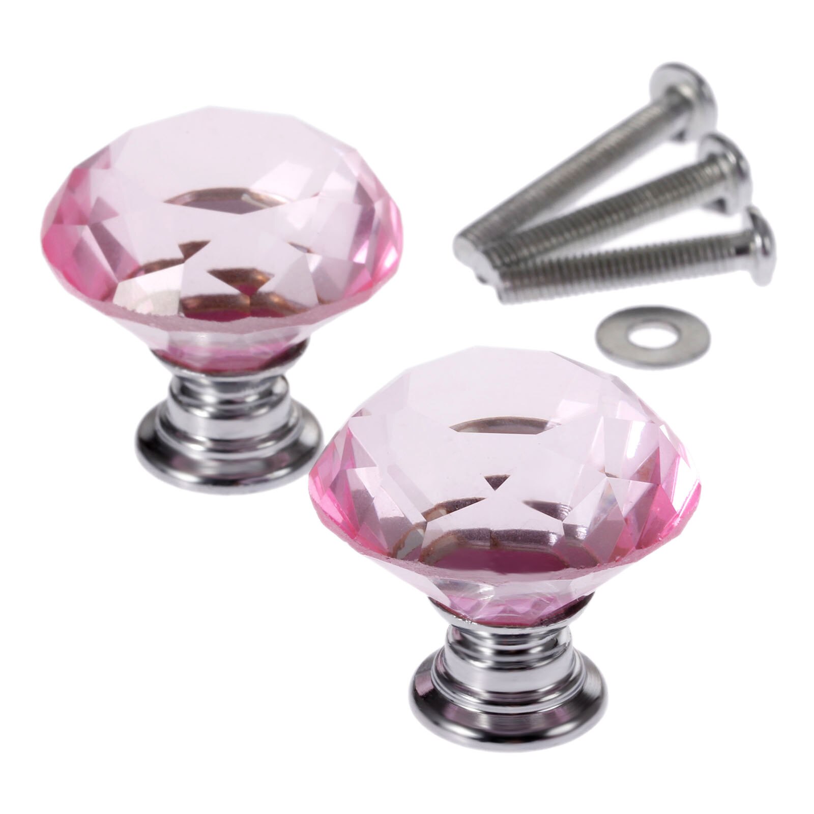 2 Stuks 30 Mm Meubilair Handvat Crystal Glass Knop Voor Deur Ladeblok Garderobe Kast Deurknoppen