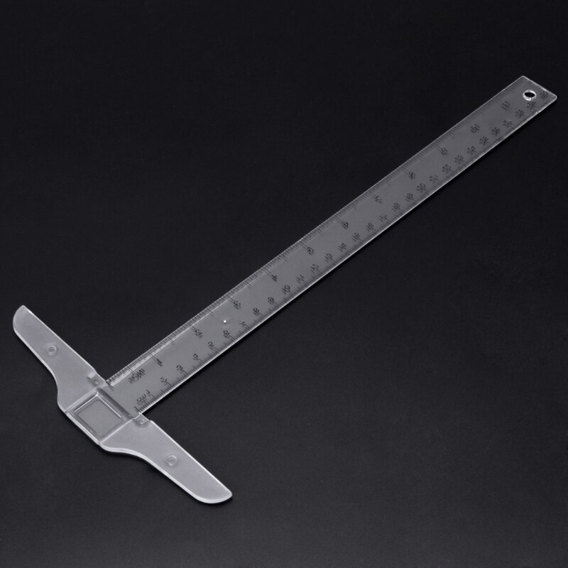 30cm/12\ " plast t-kvadrat metrisk lineal cm/tommer dobbelt side skala måleværktøj wxtc