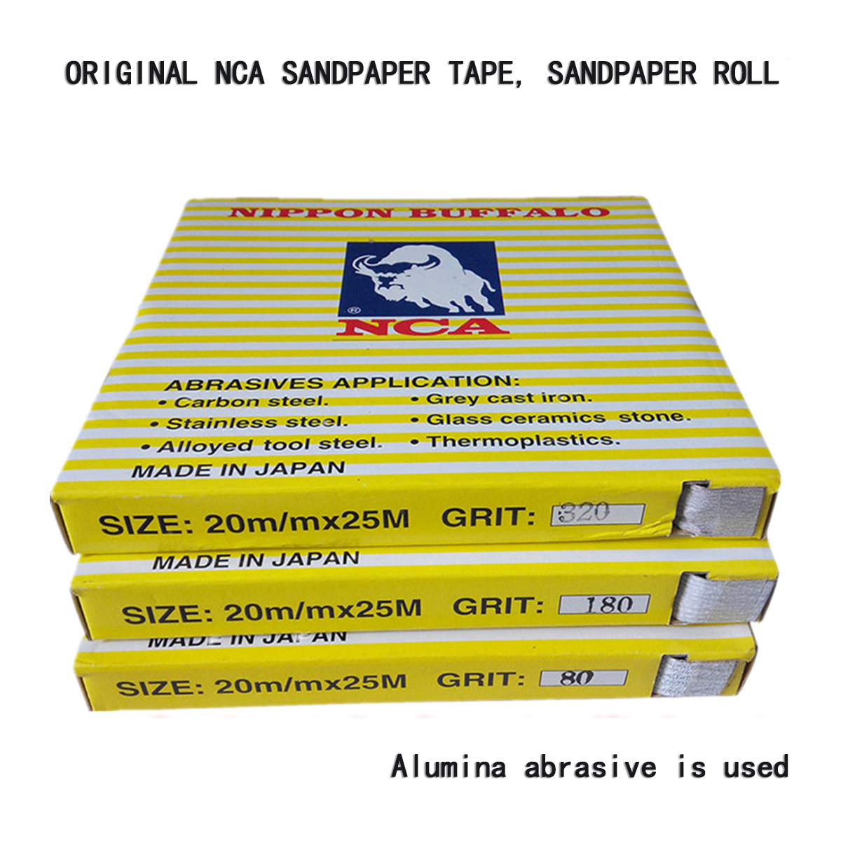 Rollo de papel de lija NCA Original de Japón con pegamento de fondo 3M, molde de papel de lija, máquina de papel de lija de pulido, cinturón de arena especial