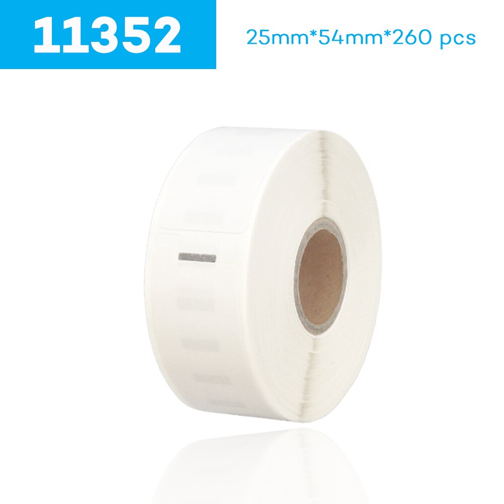 260 Uds 25mm * 54mm LW 11352 Compatible con papel de papel térmico Compatible para Dymo LaberWriter 450 400 Turbo 450 impresora SLP 440, 450