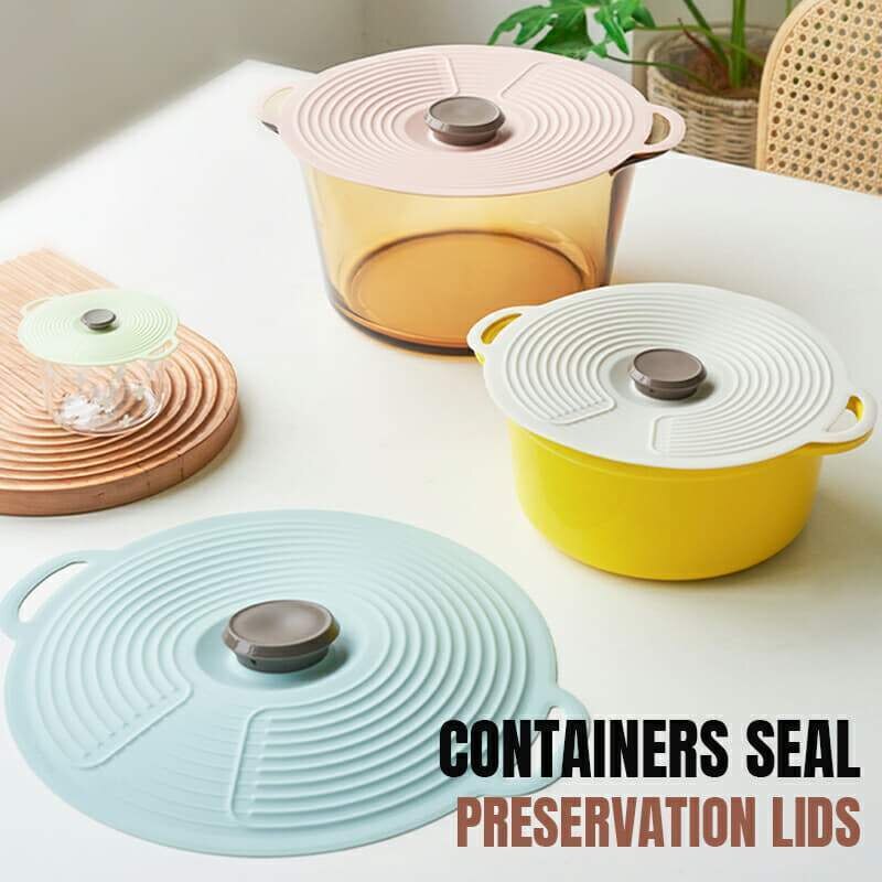 Silicone Fresh-keeping Cover Containers Seal Preservation Lids Leak-proof Dust-proof Tableware Cover Kitchen Pot Bottle Covers