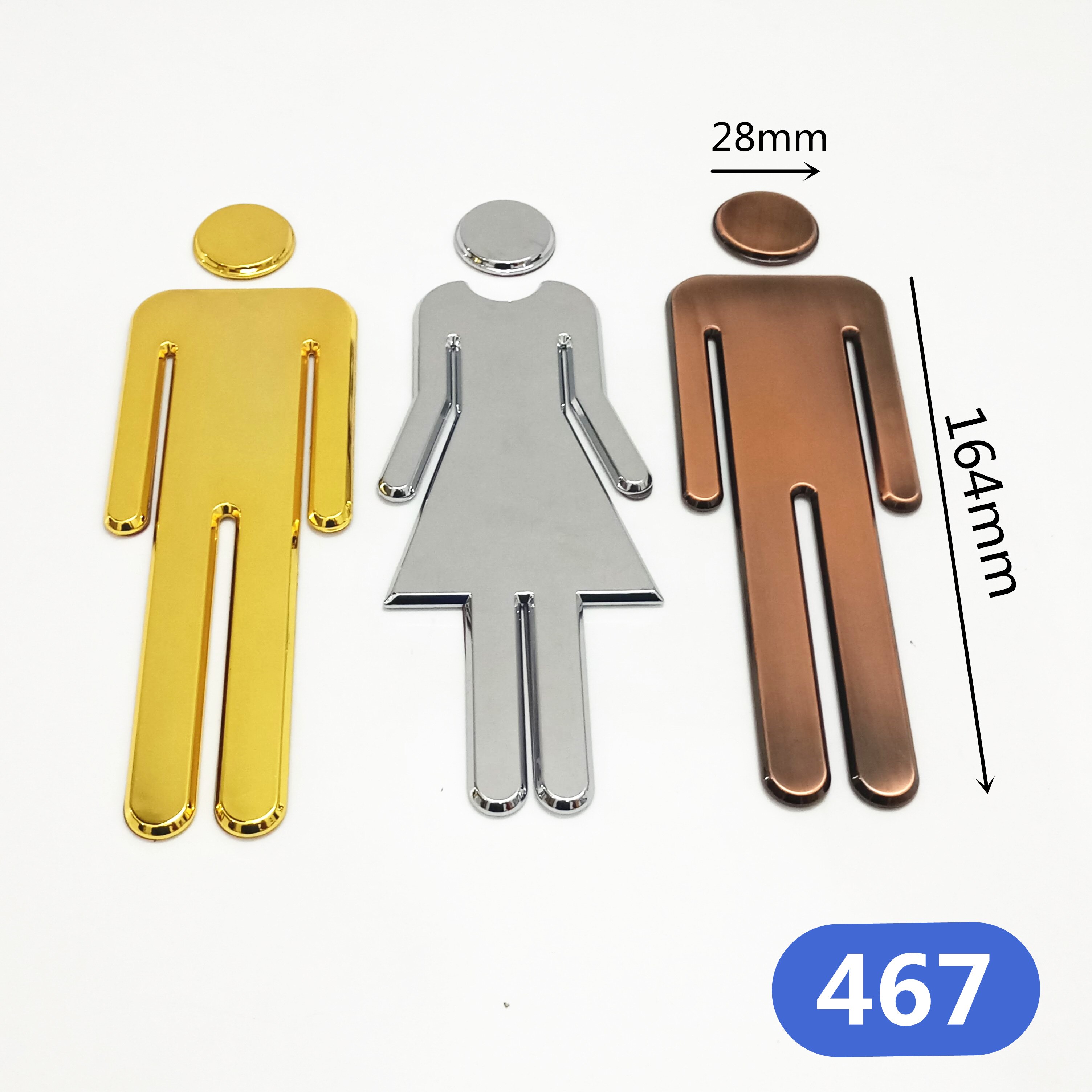 3D Diy Mannen Vrouwen Wc Deur Teken Sticker Badkamer Toilet Wc Deur Teken Voor Wc Deur Teken Muursticker Deur entree Teken