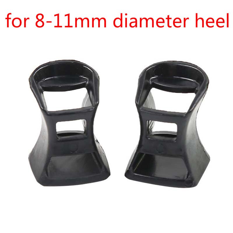 Protector de tacón alto de PVC para tacones de aguja estilo latino, cubiertas antideslizantes para baile, accesorios para zapatos de boda de novia, 1 par: Black M