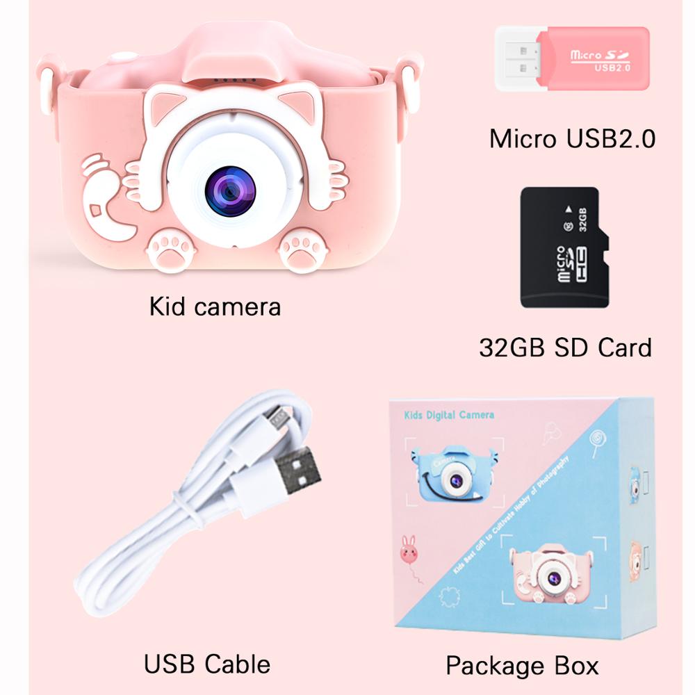 per Bambini Fotocamera da 2.4 Pollici 18MP Schermo Hd video registratore per Le Ragazze Dei Ragazzi Regalo di Compleanno con La Carta di Tf 32 Gb macchina Fotografica Giocattolo