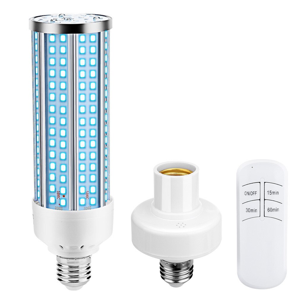 UVC Germicidal Lamp 230LED E27 60W LED Disinfection Light With Remote Control UVC Disinfection Sterilization Lamp 4.7: B