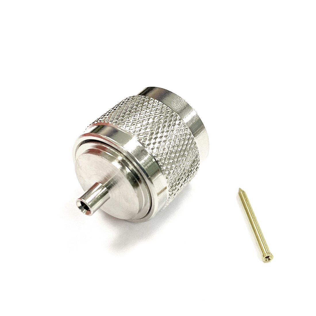 New Lon0167 Silver Tone N Type Male Rechte RG58 Crimp RF Coaxiale