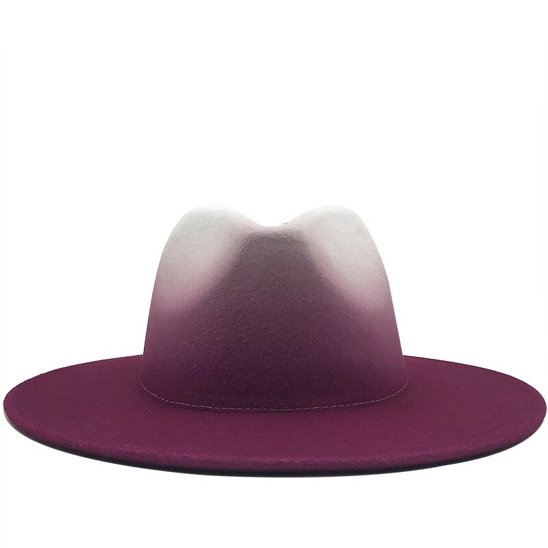 Stil uld top hatte falmende filt hat i efterår og vinter stor i jazz og jazz tofarvet engelsk stil hat: 1
