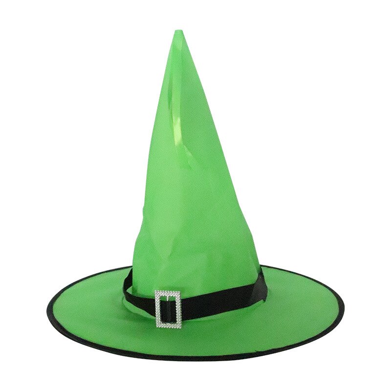 LED Flashing Party Hat Glowing Witch Hat Children Adults Performance Props Halloween Party Supplies: green