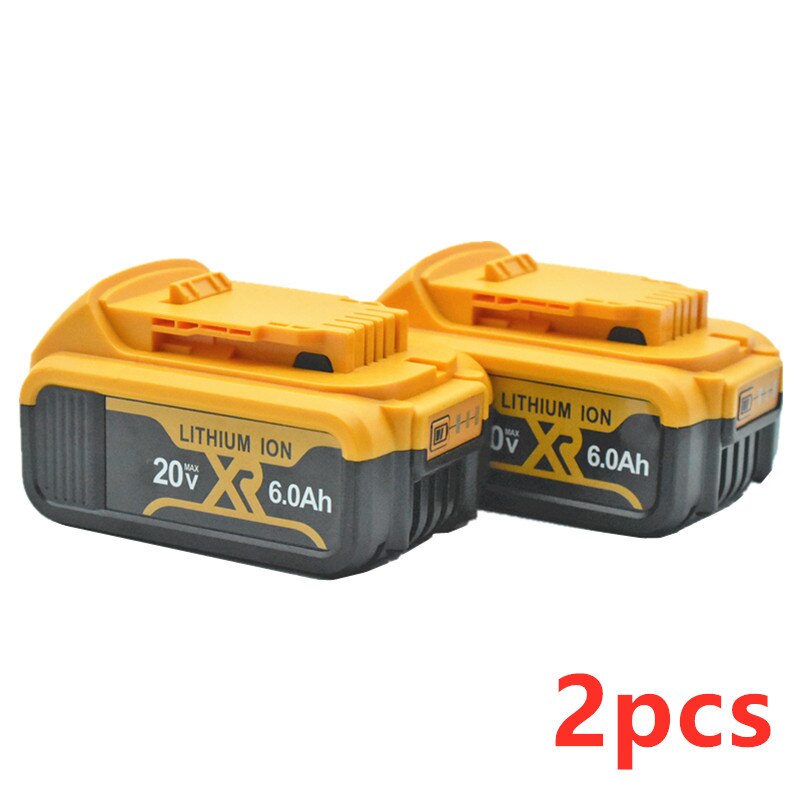 Batterie de remplacement 20 V, 6.0Ah MAX XR, pour outil électrique DeWalt, DCB184, DCB181, DCB182, DCB200, 20 V, 6A, 18v: Black