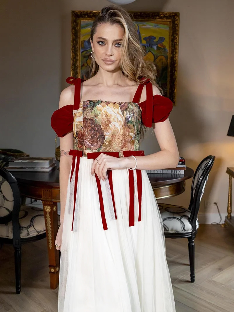 Backless korte mouw witte chiffon bruiloft gast jurk sexy zomer lange jurk elegante bloemen maxi avondjurk voor vrouwen 2024