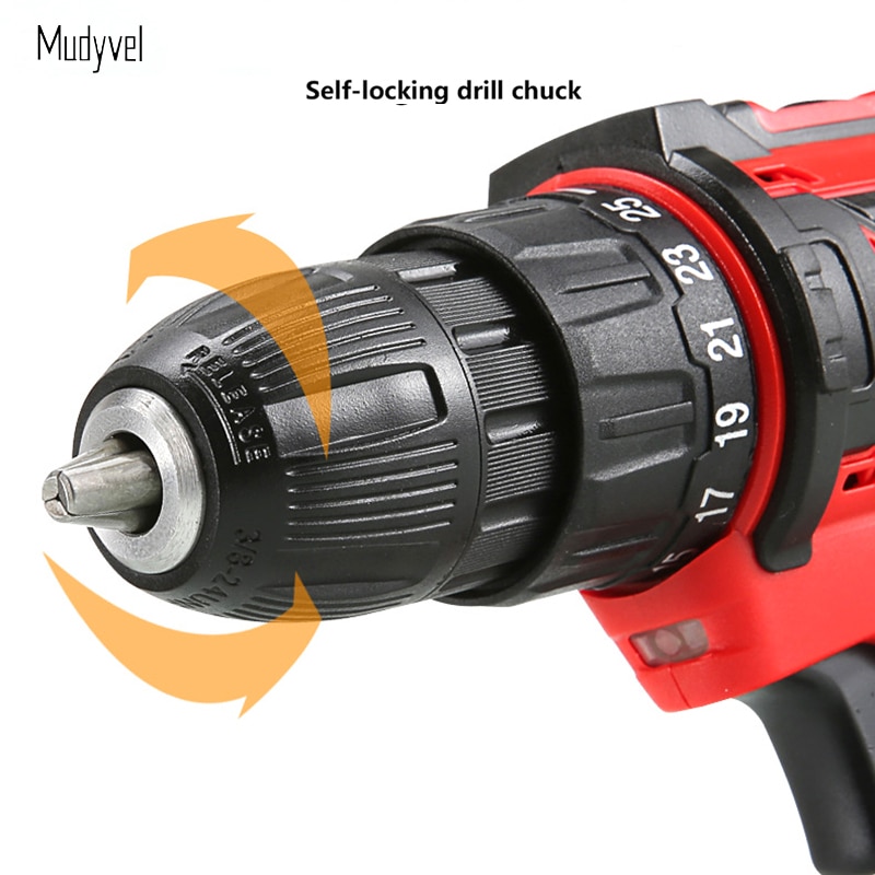 Cordless Screwdriver 12V Power Tools Rechargeable Battery Wider Profesional 3/8-Inch 2-Speed Cordless Mini Drill Electric