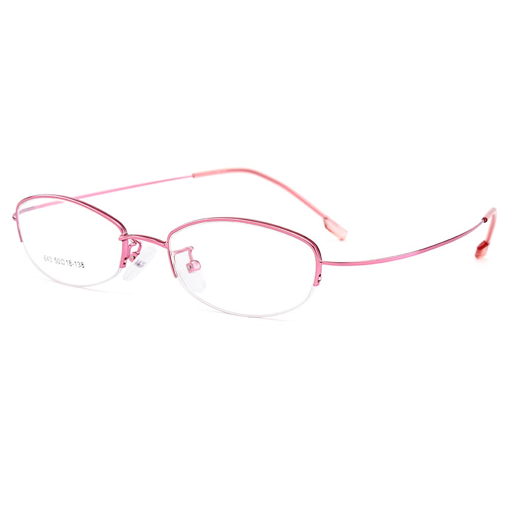 Gmei, gafas ópticas para mujer, ultra-ligeras, semi-sin montura, con memoria, monturas de aleación de titanio para miopía, presbicia, gafas de lectura Y643