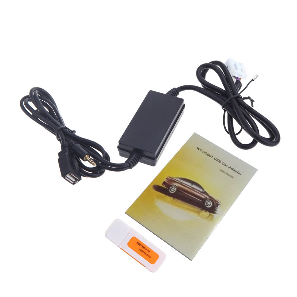 Adaptador USB Aux-in para coche interfaz de Radio de reproductor MP3 para adaptador de escarabajo cargador de coche