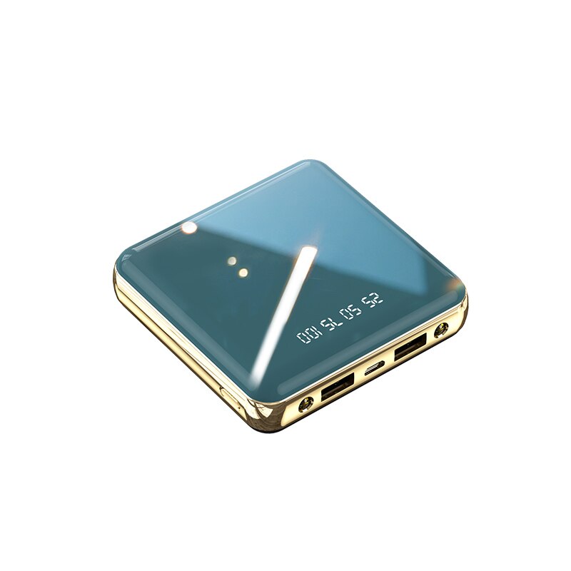 Mini Mobile Power Supply 30000mAh Large Capacity Mobile Power Supply External Battery TypeC 2USB Fast Charging Smartphone: Blue