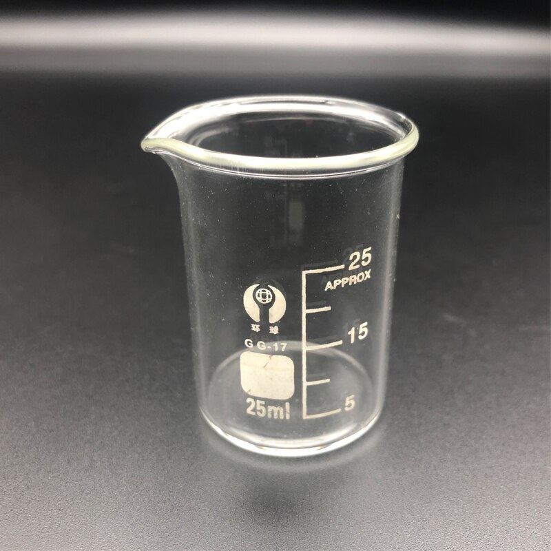Vaso medidor de vidrio borosilicato, recipiente de laboratorio, 5/10/25/50/100mL