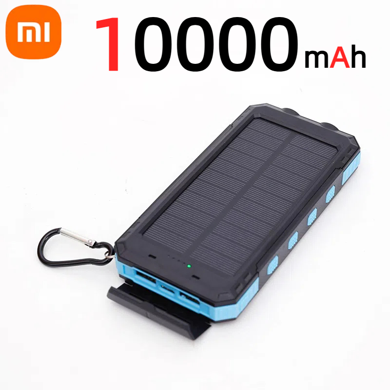Xiaomi 50000 mah bærbar solcelle-powerbank med stor kapacitet, hurtigopladning, eksternt batteri med lommelygte til xiaomi iphone huawei: Orange
