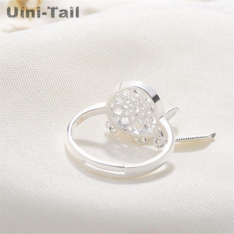 Uini-Tail 925 Sterling Zilver Eenvoudige Creatieve Droom Catcher Open Ring Mode Trend Persoonlijkheid Kwastje Klassieke Sieraden