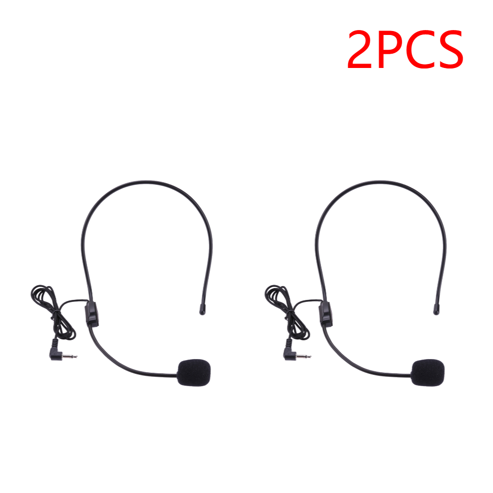 Mini Wired 3.5mm Headworn microfone For Voice Amplifier Noise Reduction Mic Headset Headband Portable Lecture Teach Headset: PURPLE