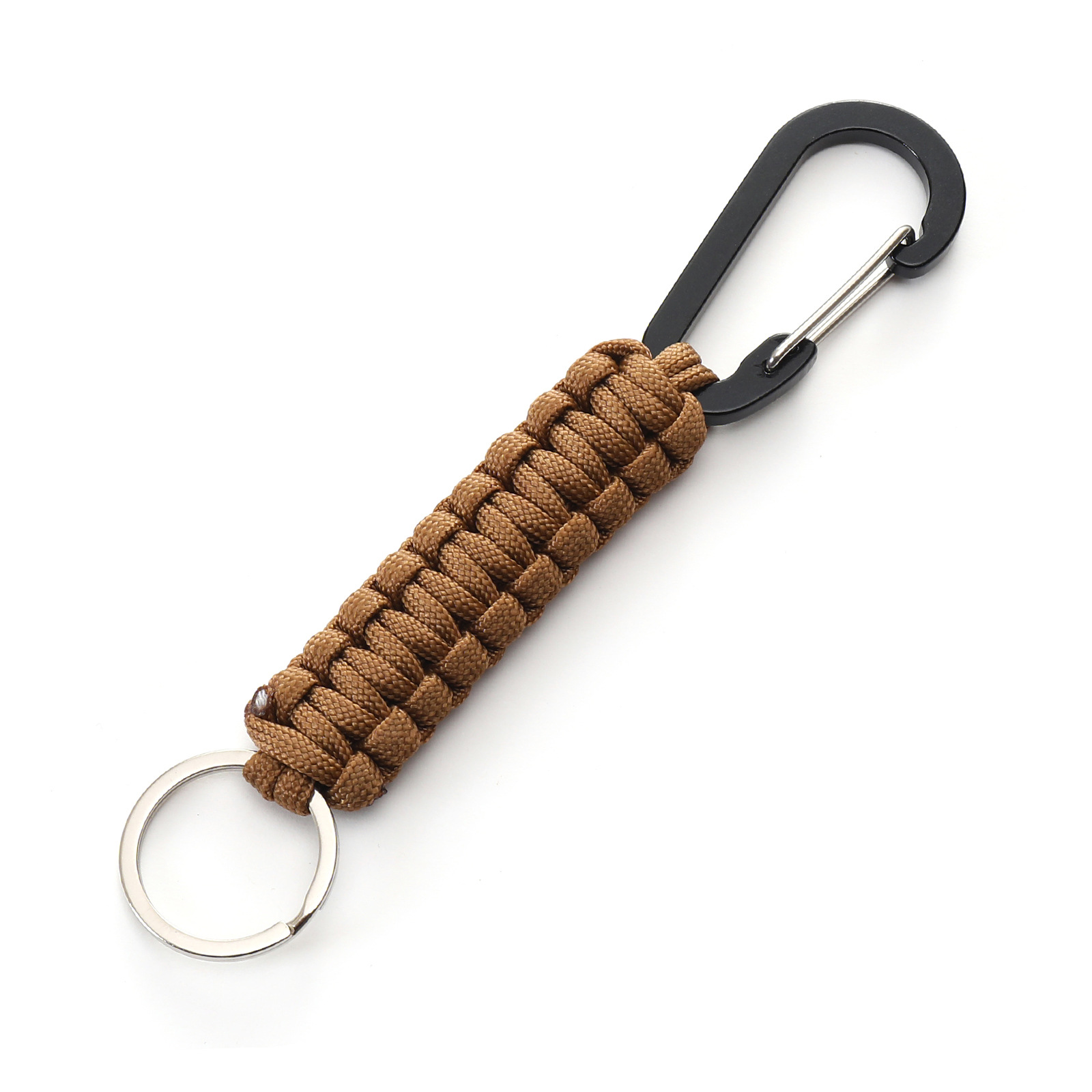 Regenschirm-Seil-Schlüsselanhänger mit Klettverschluss für Tarnung-Schlüsselanhänger, Messer, Taschenlampe, draussen-Camping-Rucksack: Grün