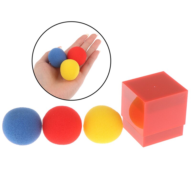 1set(2 block 3 balls) Magic Tricks Kids Close Up Magic Prop Easy to do For Magicians kids magic