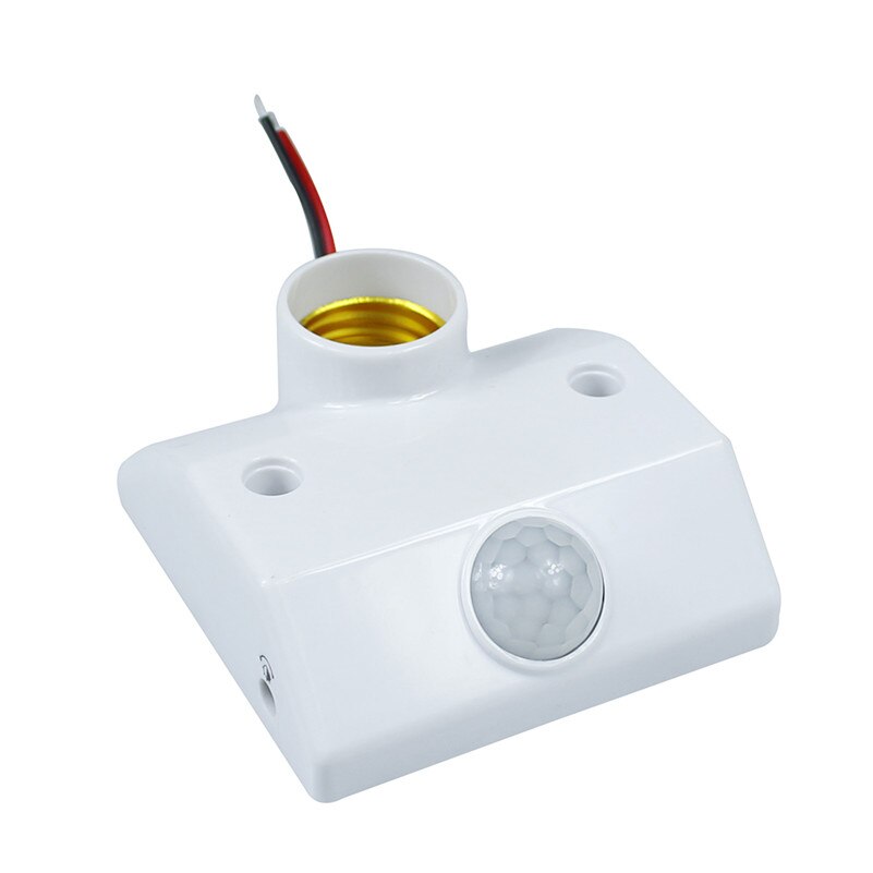 Lightinbox 2 Stks/partij Indoor Led Lamp Licht E27 Base Automatische Body Infrarood Ir Sensor Pir Bewegingsmelder E27 Houder Socket