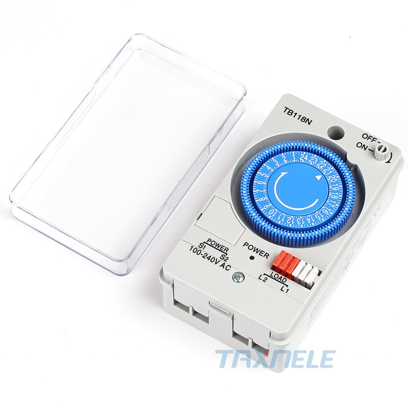 TB118N Mechanical Timer Switch Mini Mechanical Timer Relay Mechanical Timer Switch 230V 60Hz 24 Hours Mechanical Timer Switch