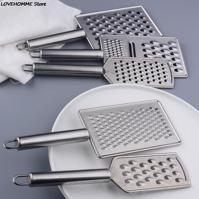 1Pcs 5 Sizes Cheese Grater Multi-purpose Stainless Steel Sharp Stainless Steel Vegetable And Fruit Cheese Planer Kitchen Tool