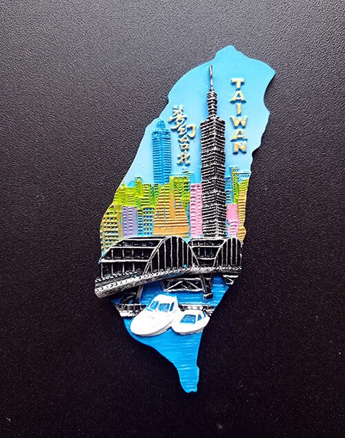 3d Resin Refrigerator Stickers Taiwan Tourist Attractions Taipei Fridge Magnets Souvenirs Home kitchen Decoration Ideas: C