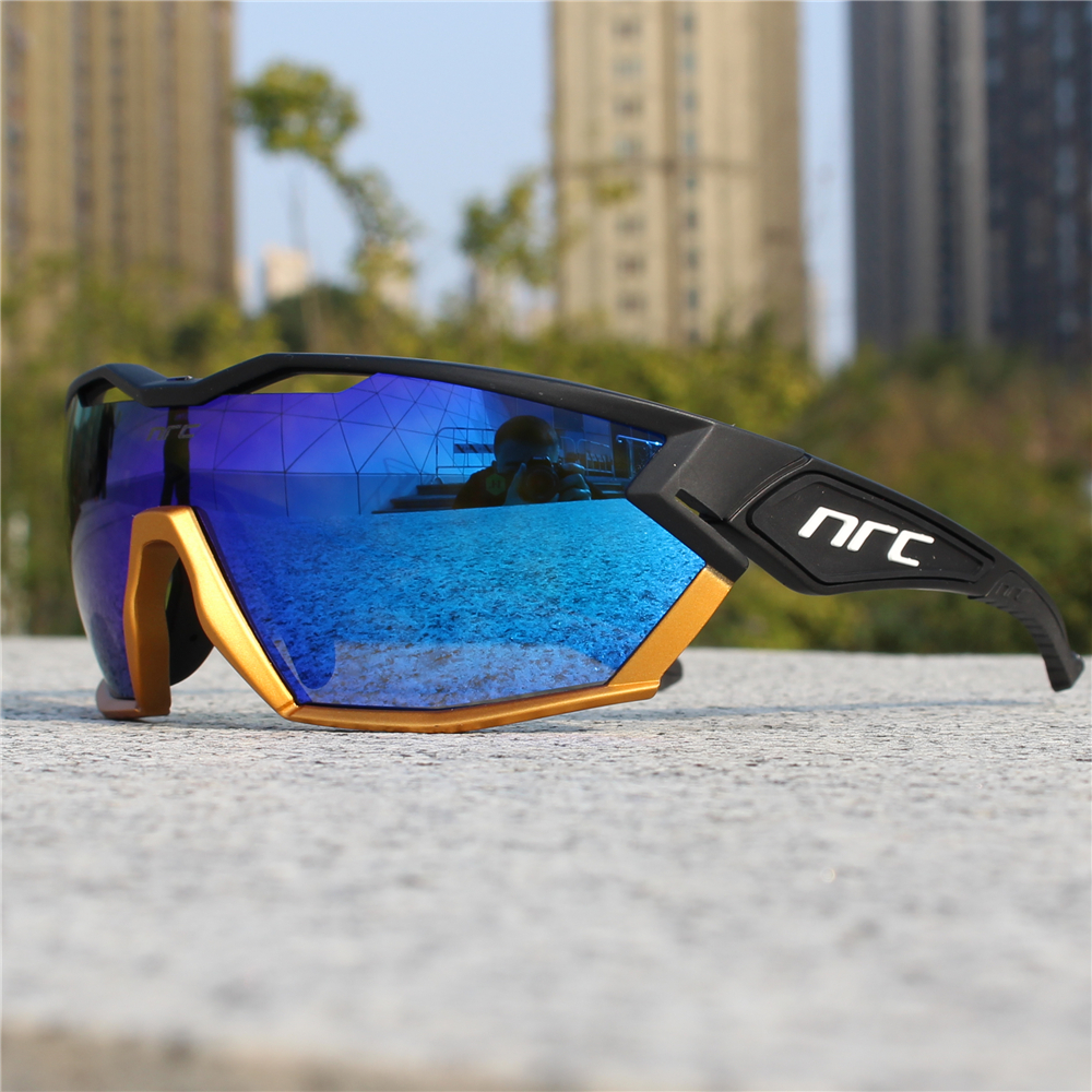 NRC X2 p-ride gafas de ciclismo hombre bicicleta de montaña deporte ciclismo gafas de sol MTB ciclismo gafas mujer: Naranja