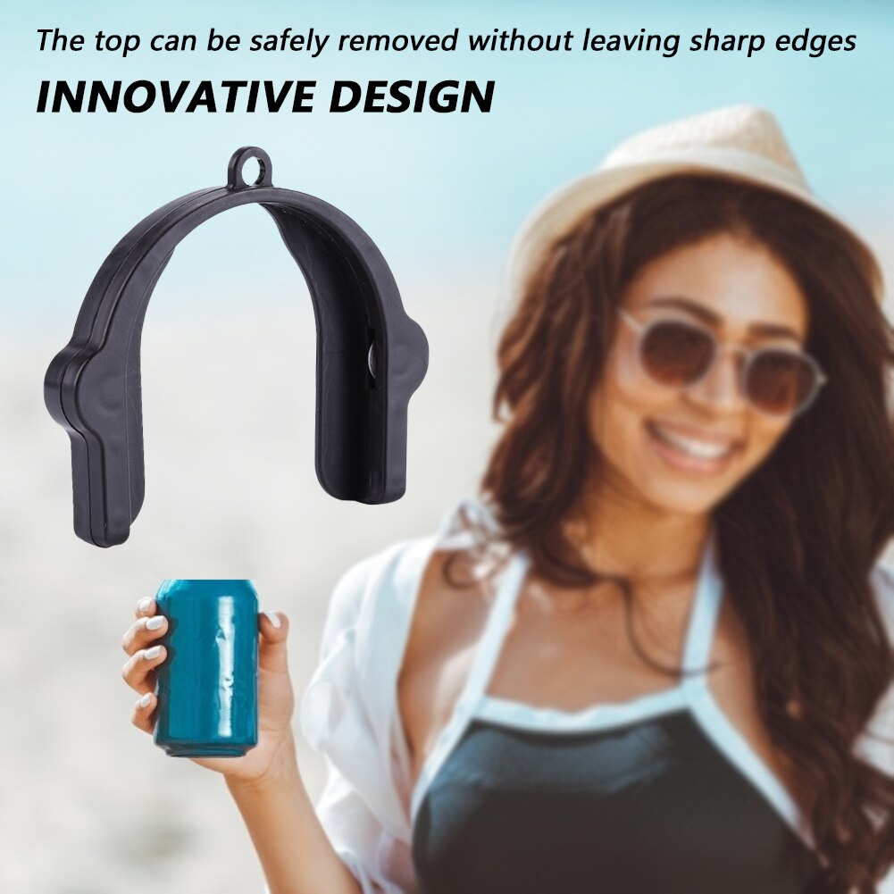 Portable Multifunctional Plastic U-shaped Gripper Manual Beverage Can Jar Opener Cap Lid Beer Bottle Openers Tool Kitchen Gadget