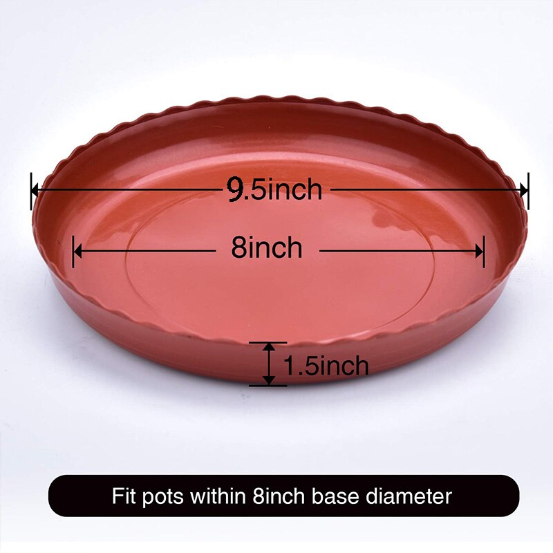 Plantenschotel 8 inch plastic bloempot druppelbakken voor binnen- en buitenplanten bloempot rond  (10 stuks)