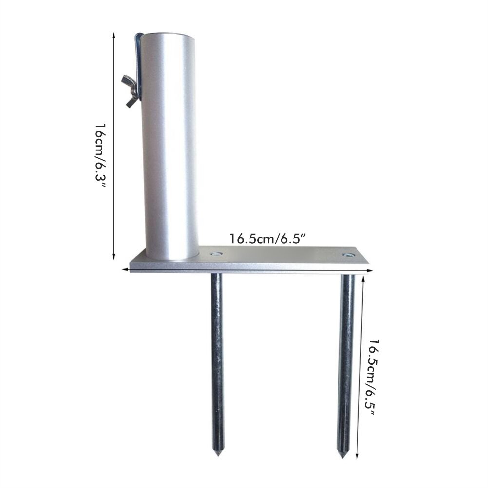 Sunshade Umbrella Stand Spike Parasol Ground Plug Metal Insert Plug for Summer Outdoor Fixed Sun Umbrella
