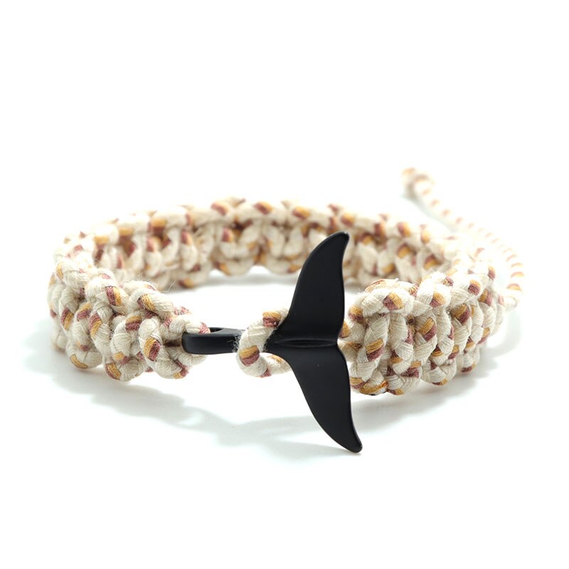 Pulsera trenzada hecha a mano para hombre, Brazalete de hilo 100% algodón, color verde y negro, con cola de gancho fácil, para él, Joias