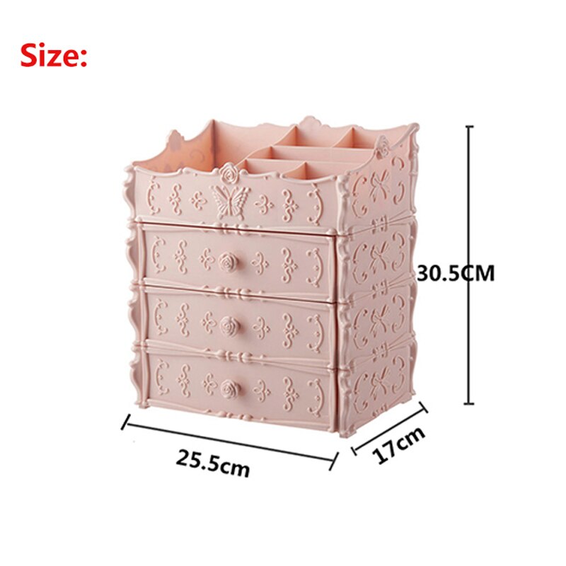 Cajón de plástico para cosméticos contenedor organizador de maquillaje caja para el almacenamiento maquillaje joyas titular de uñas hogar escritorio varios almacenamiento Cas