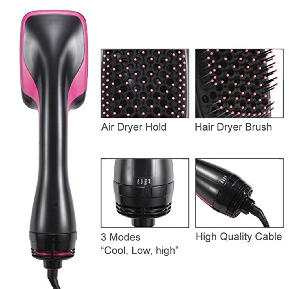 2 in 1 One Step Hair Dryer brush volumizer straightener and curler Air Curling iron Rotating Rollers Comb