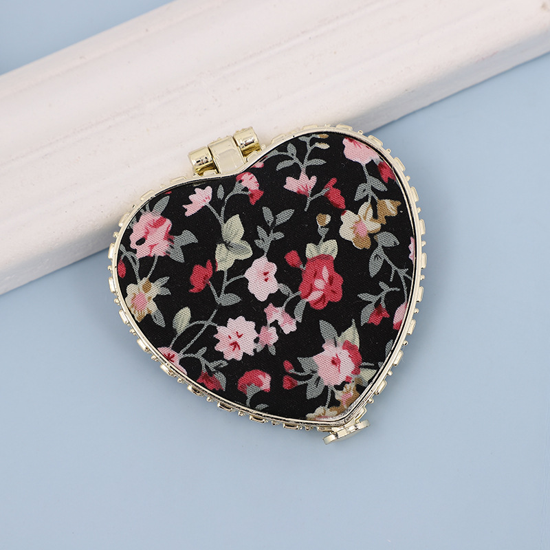 Mini Makeup Compact Pocket Floral Mirror Portable Two-side Folding Make Up Mirror Women Vintage Cosmetic Mirrors For: 5
