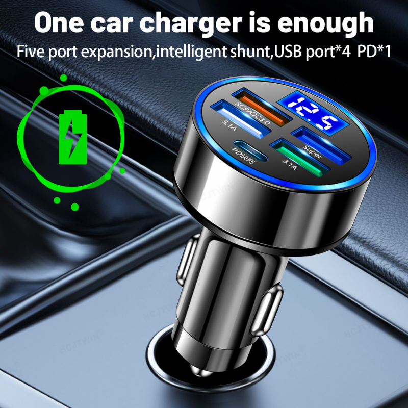 5 Häfen USB Autoladung 250 W Schnell 7A Mini Schnellladung für iPhone 11 Xiaomi Huawei praktisch Ladegerät Adapter Ich bin Auto