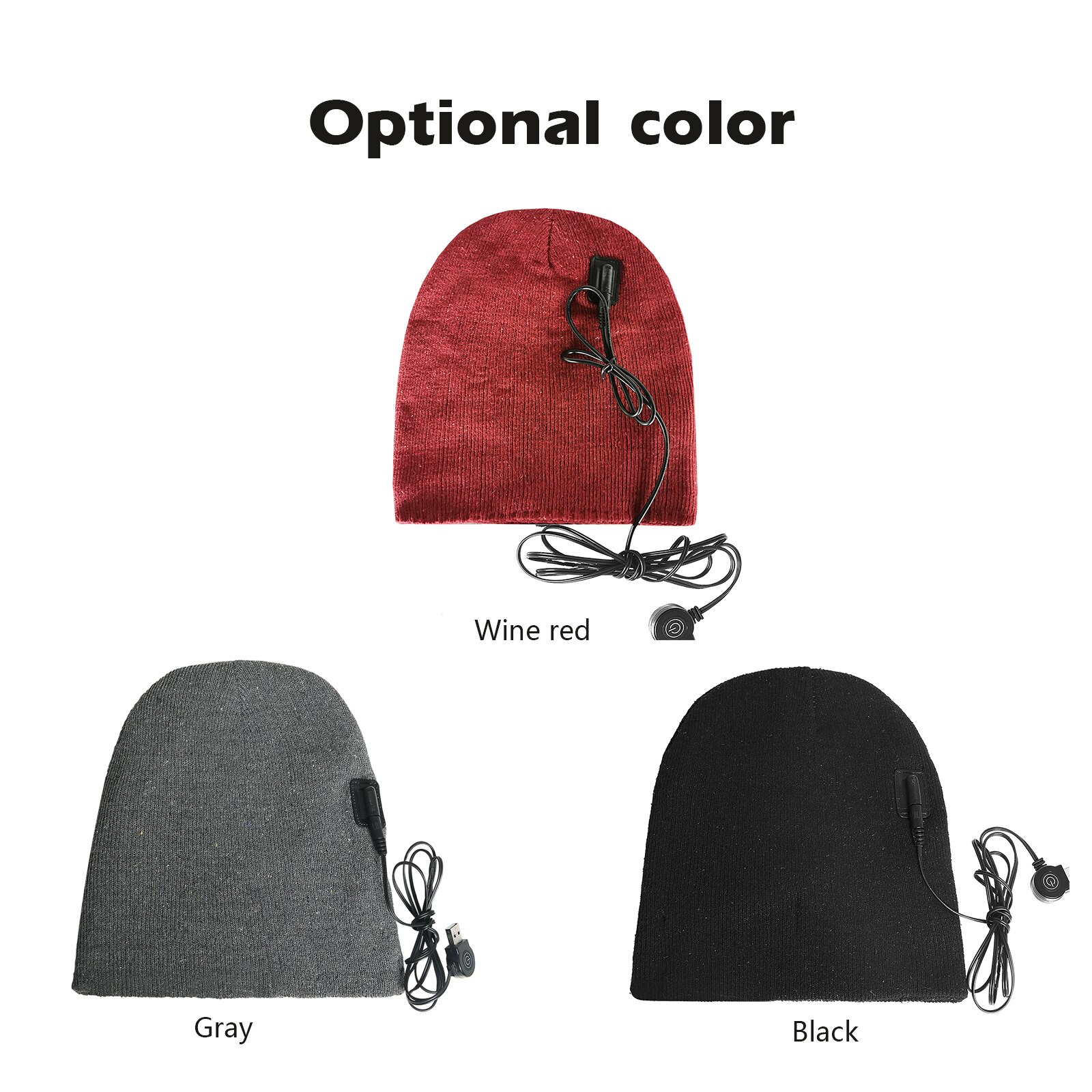 Bonnet chauffant en tricot pour l'hiver, pour Sports de plein air, Ski, USB, électrique, infrarouge lointain, cyclisme, randonnée, alpinisme