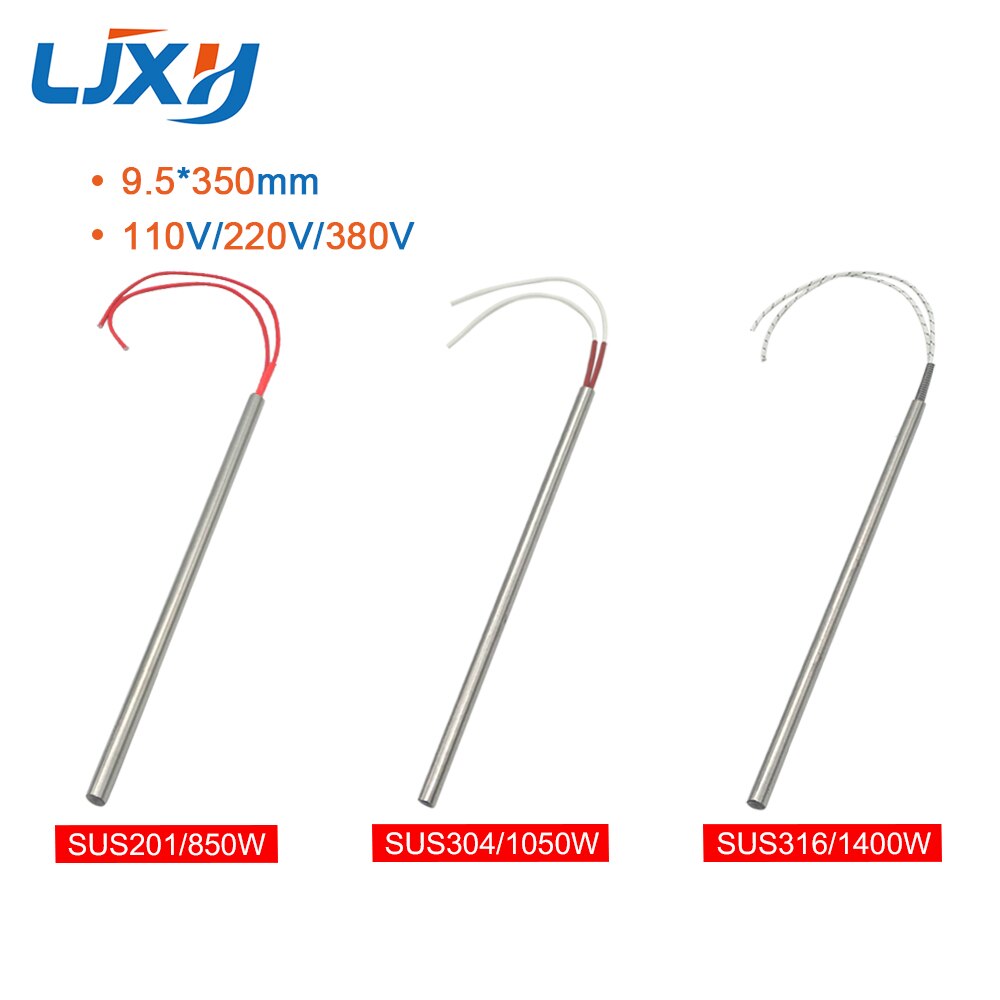 LJXH Heating Element 220V/110V/380V Electric Cartridge Heaters 9.5mm/0.374" Length 350mm/13.78" Power 850W/1050W/1400W