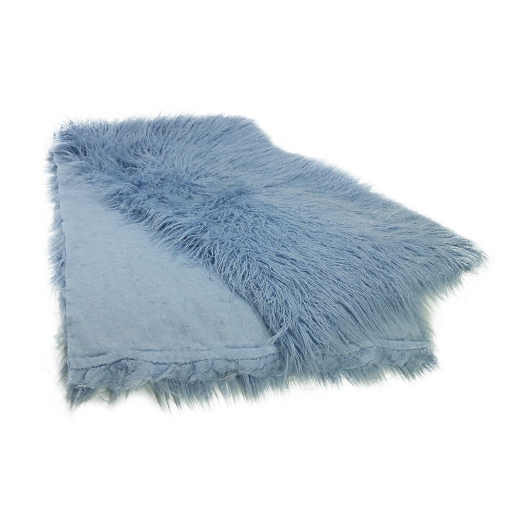 150X100Cm Ë Lange Stapel Faux Fur Deken Baby Foto Achtergrond Mand Filler Voor Pasgeboren Baby Fotografie Accessoires