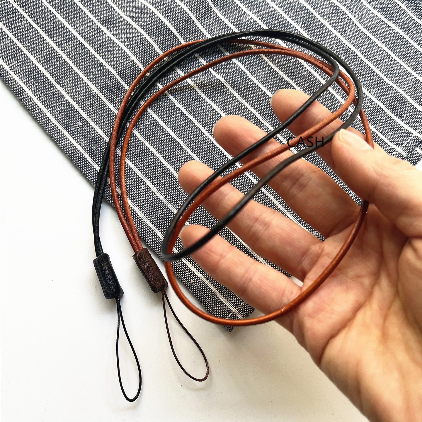 Cordão de couro sintético macio anti-perdas, alça de pescoço para cartão de identificação, emblema para academia, chaves usb, suporte para celular, corda de pendurar diy
