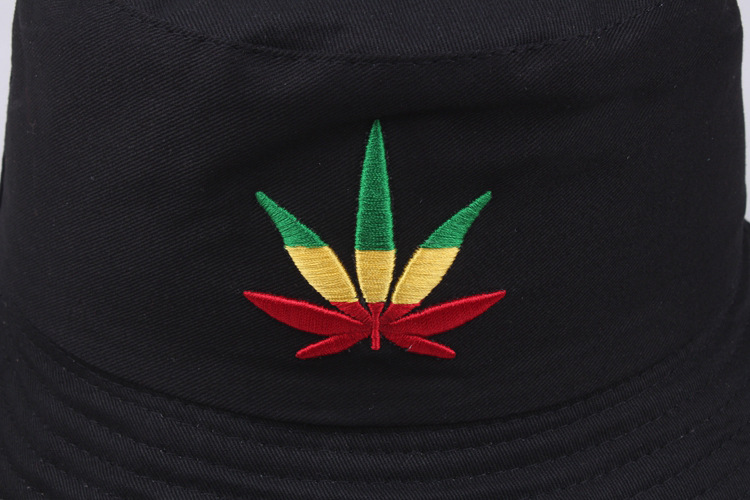 Ahornblad floppy bøttehat mænd og kvinder hip hop fisker panama kasketter broderi bomuld udendørs sommer swag fiskehatte