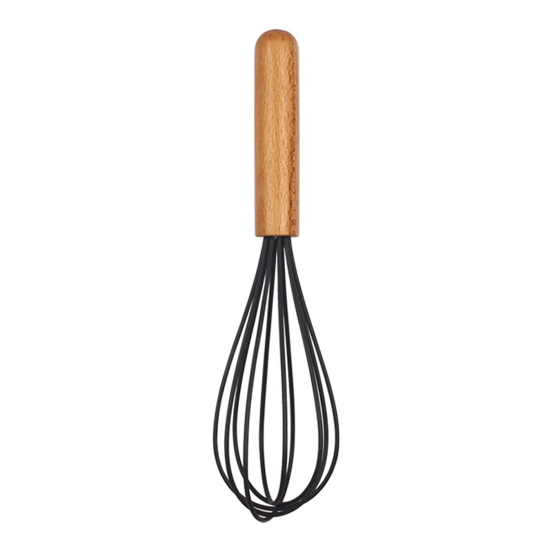 12Pcs Silicone Cooking Utensil Set Wooden Handle Spatula Soup Spoon Brush Ladle Pasta Colander Non-stick Cookware Kitchen Tools: Eggs stire