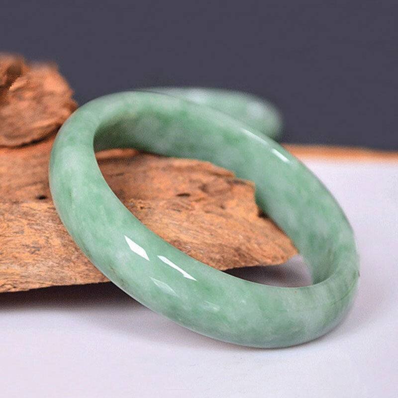 Genuine Natural Green Jade Bangle Bracelet Chinese Hand-Carved Charm Jewelry Accessories Amulet Men Women Lucky