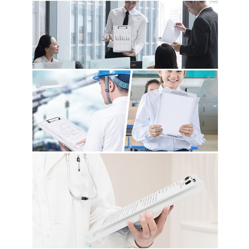 A4 Klassieke Multifunctionele Bestandsmap Organizer Case Plastic Klembord Opbergdoos Pennenhouder Kantoorbenodigdheden Briefpapier