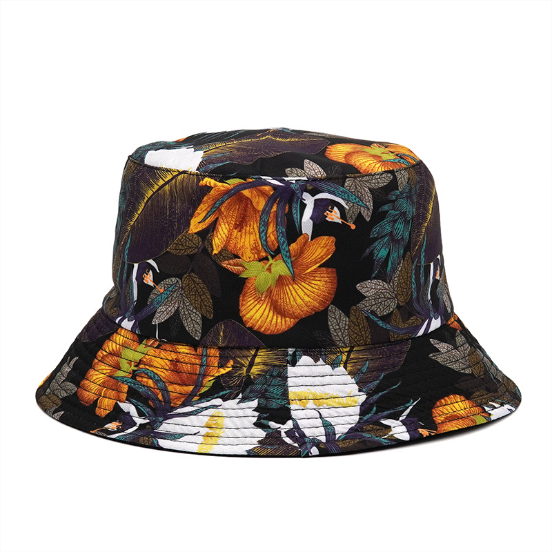 Chapeau Bob Graffiti pour femmes et hommes, couvre-chef d'été à motif de crâne Floral, pliable, style pêcheur, Gorros, Panama,: Floral