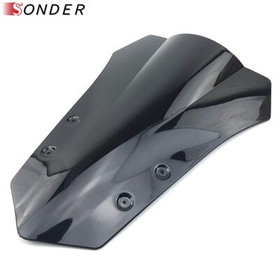 Windshield WindScreen For Yamaha MT-09 Tracer MT09 FJ09 FJ-09 15-16 Double Bubble MT 09 FJ 09 Accessories: Black
