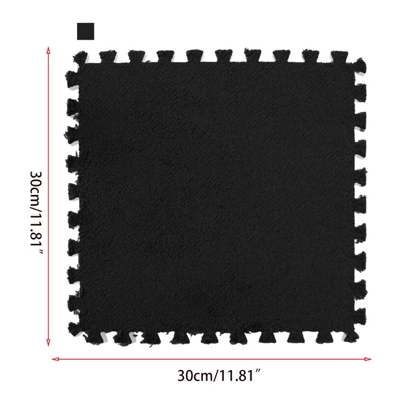 Tapis de jeu en peluche pour bébé et enfant, puzzle à faire soi-même, pour sol, carreaux de mousse carrés imbriqués