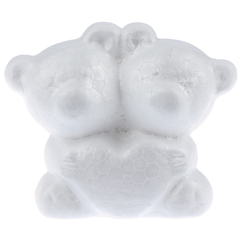 1PC blanco espuma de poliestireno extruido para modelado Oso de las bolas de Navidad DIY materiales de decoración para boda